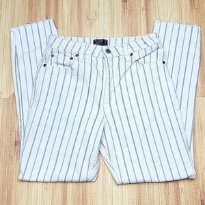 Abercrombie & Fitch  Pin Striped Simone High Rise Slim Jeans  Size 27 / 4